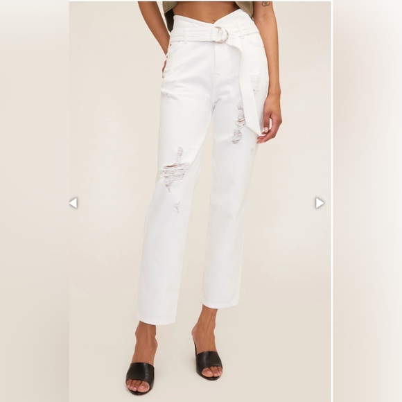 NWT MARISSA WEBB Travis Denim Pant Off White Stone wash Jeans 29 6 - Picture 1 of 6